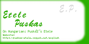 etele puskas business card